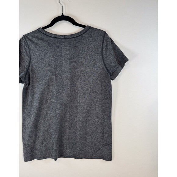 Lululemon Womens Black Heather Swiftly Tech Short Sleeve Relaxed Fit Tee Size 10 - Picture 8 of 9